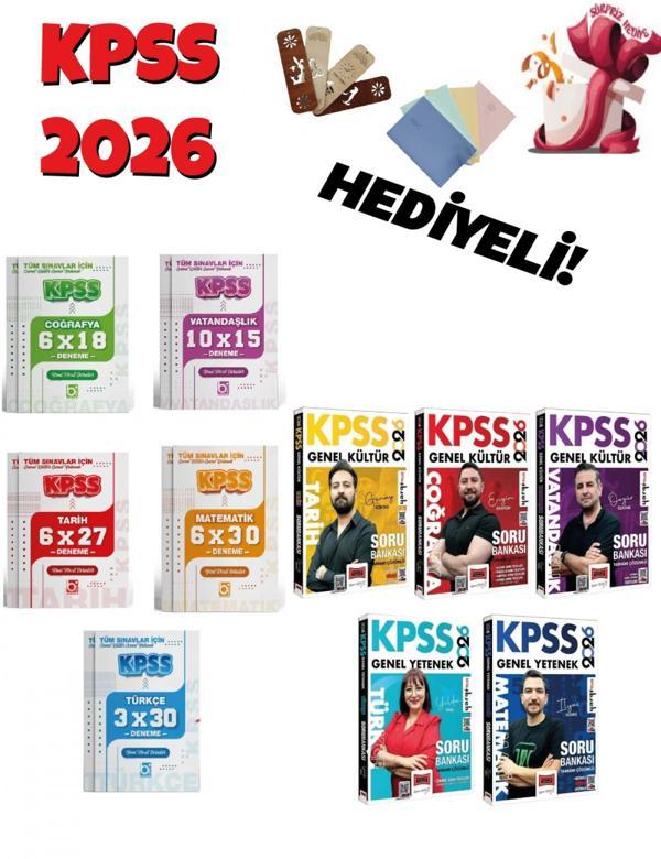 2026 KPSS Genel Kültür Genel Yetenek Çözümlü Soru Bankası ve Deneme Seti 10 Kitap Bigelio ve Yargı Y - Bi bigelio - Image 1