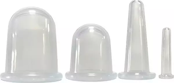 eti Vücut Yüz Masaj Anti Selülit Vakum Kutular Akupunktur Masaj Vakum Emme Terapi Çubuk (Beyaz Set) - Image 1