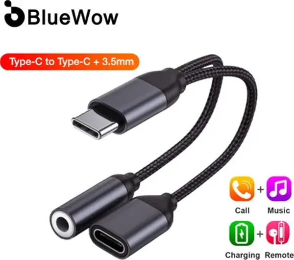 C ZJX-009 Tip C - 3,5 mm Şarj Ses Jak Adaptörü Akıllı Telefon Android Için Ses Kablosu Dönüştürücü  - Image 1