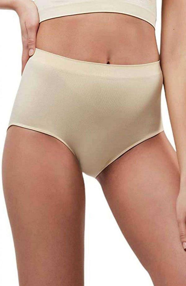 Findit Kadın Yüksek Bel Dikişsiz Iz Yapmaz Slip Külot Ten - Image 1