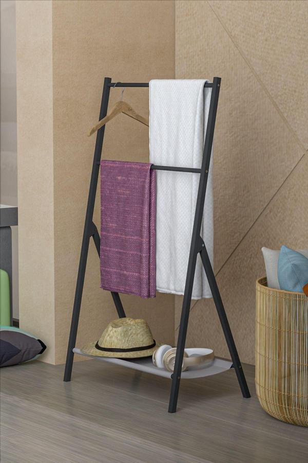 Retodesign A Katlanır Siyah  Havlu Askısı, Havlu  Rafı 1840 - Image 1