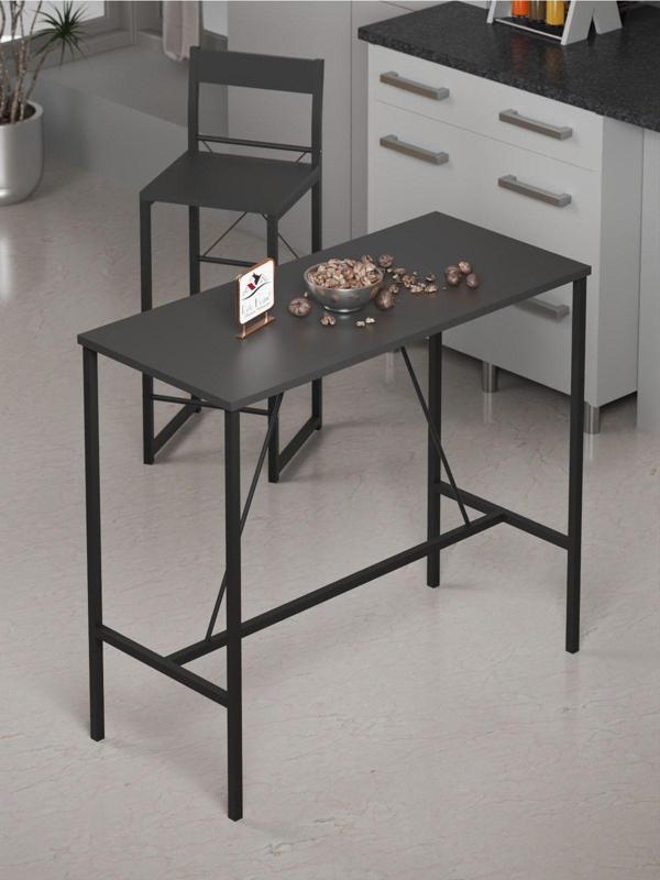 Retodesign Siyah Bar Masası / Yemek Masası 1652S - Image 1