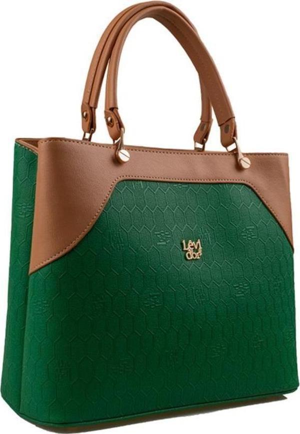 Levidor Yeşil Taba Monogram Kadın El Çantası - Image 1