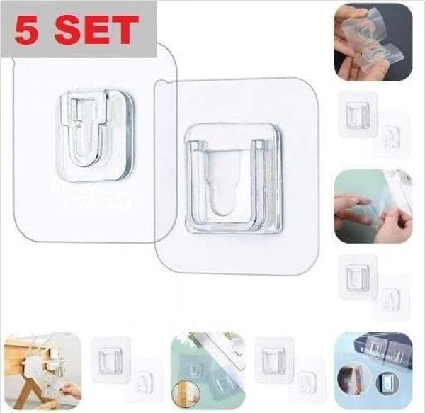 Geçmeli Klips Eşya Sabitleme Askısı 5 Set - Image 1