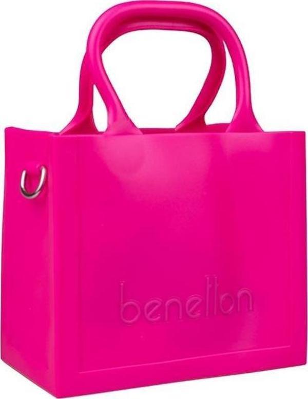 Benetton Fuşya Melissa Kare Kadın El Çantası BNT 1450 - Image 1