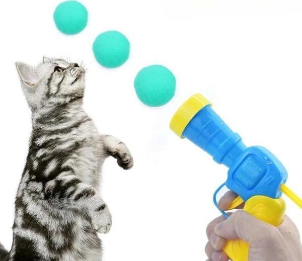 Peluş Top Atan İnteraktif Kedi Oyuncağı - Image 1