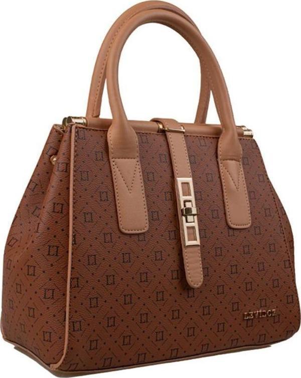 Levidor Taba Monogram Kadın Günlük El Çantası - Image 1