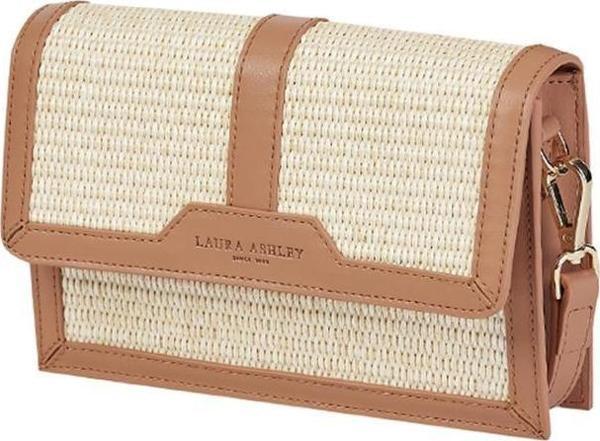 Laura Ashley Taba Hasır İşlemeli Kadın Çapraz Çanta - Image 1