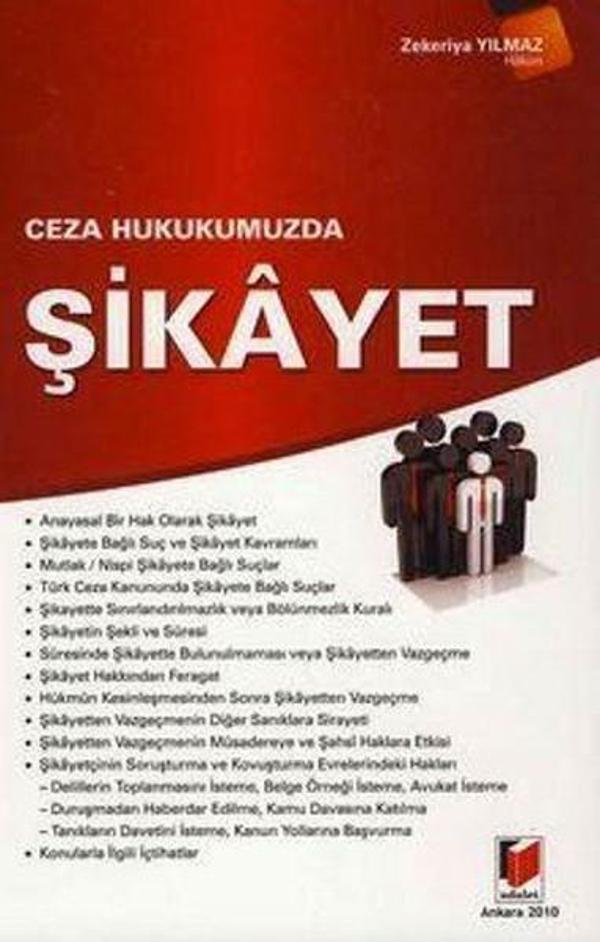 Ceza Hukukumuzda Şikayet - Adalet Yayınları - Image 1