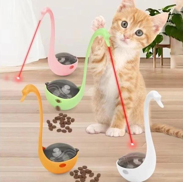 Kuğu Şeklinde Lazerli Kedi Oyuncağı - Image 1
