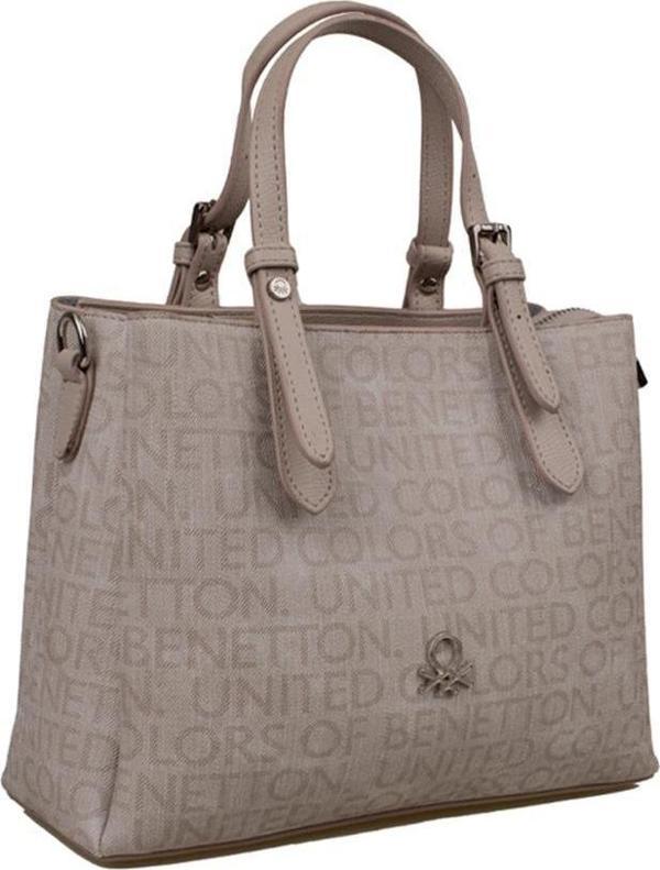 Benetton Taş Monogram Eskitme Kadın El Çantası BNT 1316 - Image 1