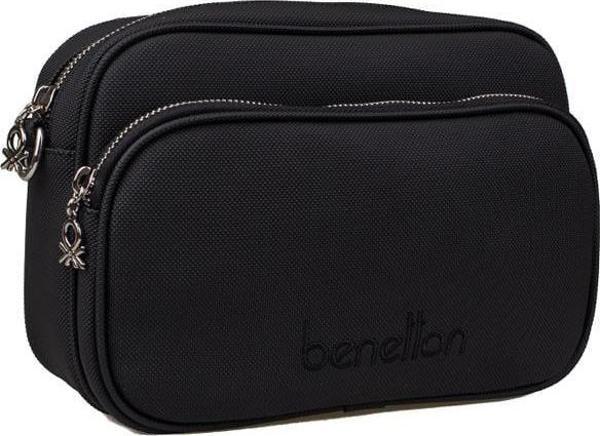 Benetton Siyah Nano Düz Desen Kadın Çapraz Çanta BNT 1599 - Image 1
