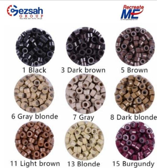 Cosmetics Deppo Silikonlu Saç Kaynak Boncuğu (1.000 Adet) Karamel No:8 - Image 1