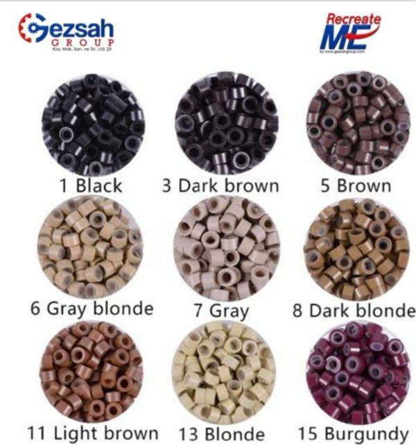 Cosmetics Deppo Silikonlu Saç Kaynak Boncuğu (1.000 Adet) Sarı/Platin No:13 - Image 1