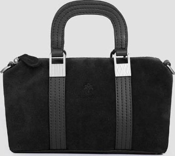 Jacquline Siyah Haleis Hakiki Nubuk Deri Kadın El Çantası - Image 1