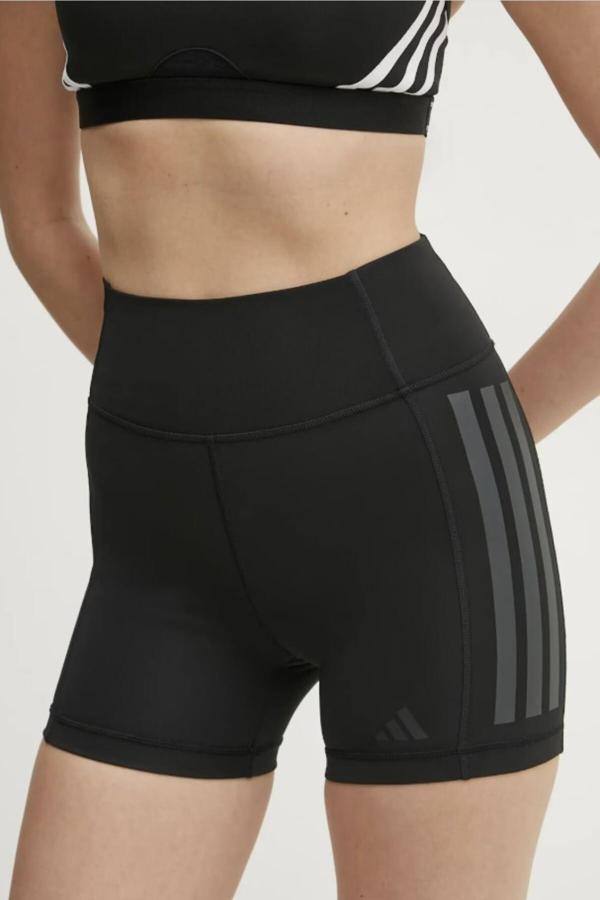 Adidas Optime 3-Stripes 1/4 kadın siyah Kısa Tayt - Image 1