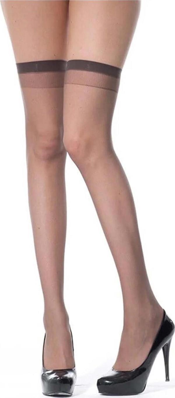 Kadın Diz Üstü Çorap 6 lı 20 Den İnce Mat Burnu Takviyeli Lastikli  Müjde  -  - Image 1