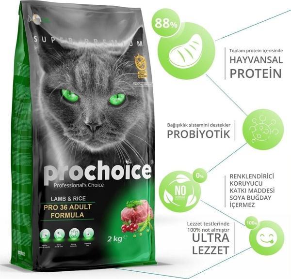 ProChoice 36 Kuzu Etli Yetişkin Kedi Maması 2 Kg - Image 1