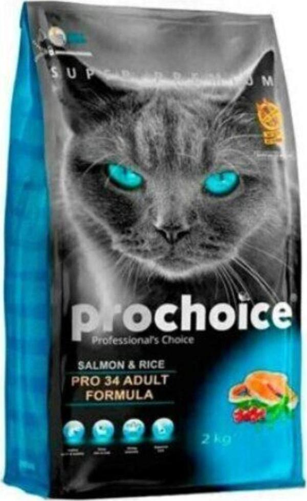 ProChoice 34 Somonlu Ve Pirinçli Yetişkin Kedi Maması 2 kg - Image 1