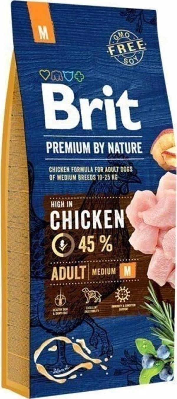 Brit Premium Nature Orta Irk Tavuklu Yetişkin Köpek Maması 15 Kg - Image 1