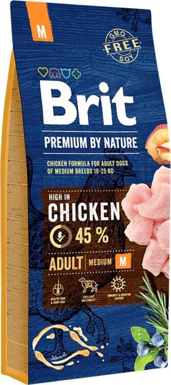 Brit Premium Nature Orta Irk Tavuklu Yetişkin Köpek Maması 15 Kg - Image 1