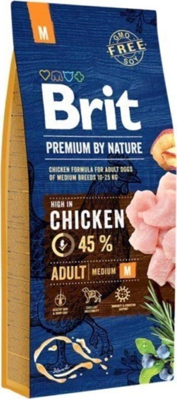 Brit Premium Nature Orta Irk Tavuklu Yetişkin Köpek Maması 15 Kg - Image 1