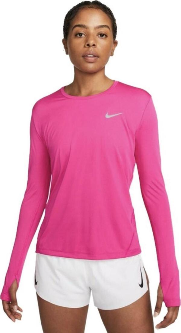 Nike Miler Kadın Pembe Uzun Kollu Tshirt - Image 1