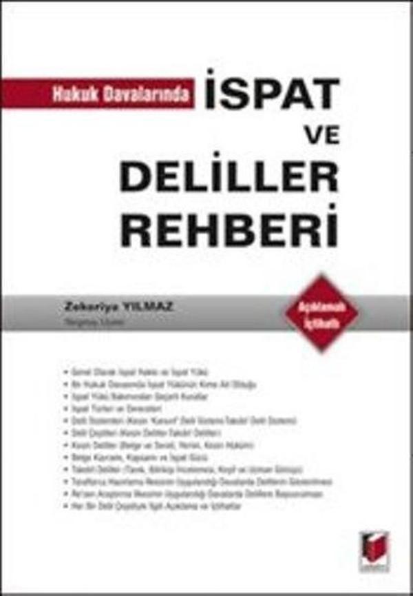 Hukuk Davalarında İspat ve Deliller Rehberi - Adalet Yayınları - Image 1