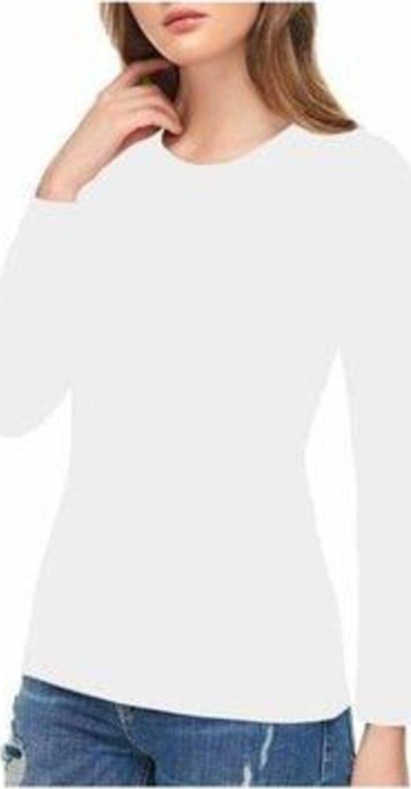 Tutku Elit Bayan Elastan Beyaz Uzun Kol Atlet - Image 1