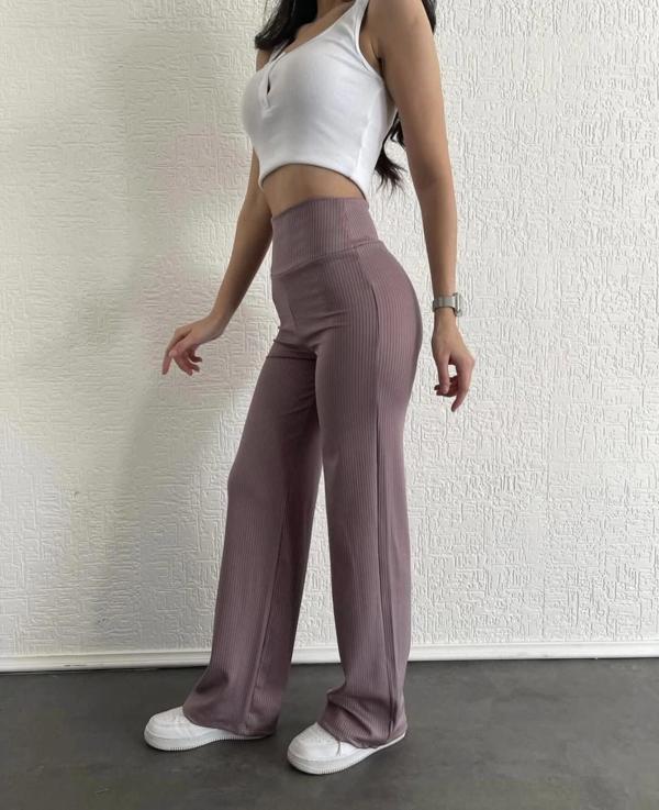 fitilli palazzo pantolon sütlükahve - Image 1