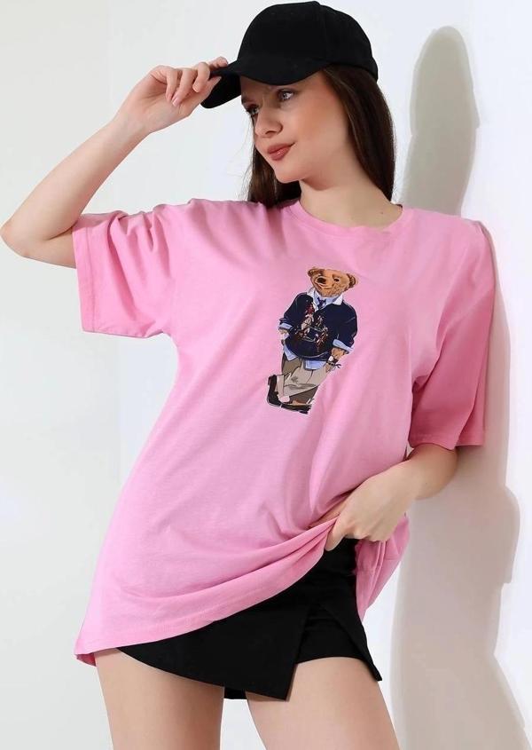 Ayıcıklı oversize tişört - Image 1