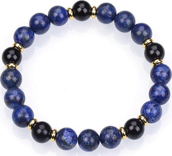 Mavera Doğaltaş Obsidyen & Lapis Doğal Taş Bileklik 8Mm - Image 1
