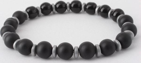 Sierra Oniks-Hematit Doğal Taş Bileklik - Image 1