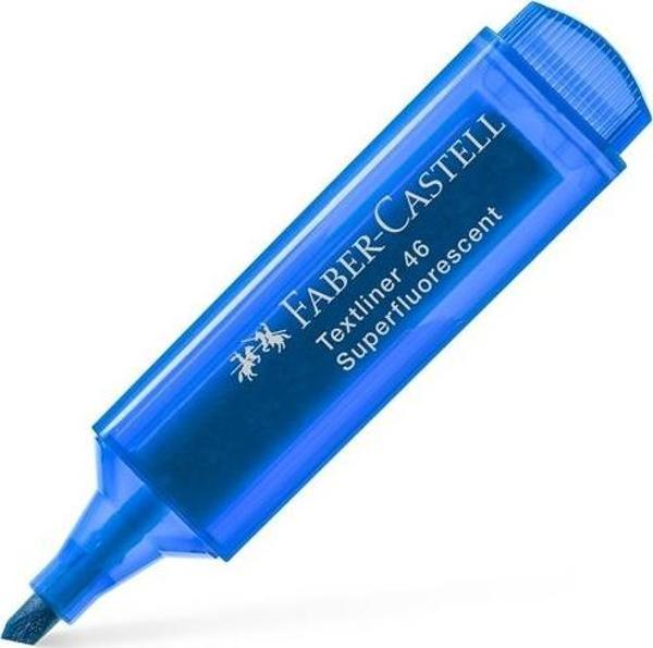 Faber Castell Fosforlu Kalem Mavi - 3 adet - Image 1