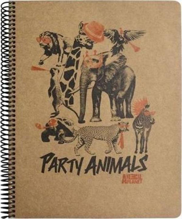 Mynote Kraft Defter Çizgili 100 Yaprak A4 Spiralli 2 adet Farklı Desen - Image 1
