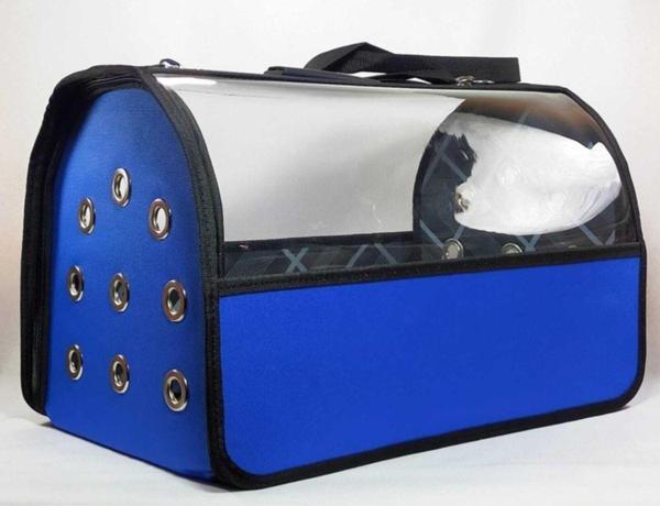 Dünyanın Çantası Mavi Flybag Şeffaf Kedi Köpek Taşıma Çantası - Image 1