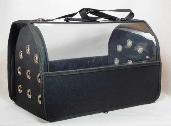 Dünyanın Çantası Siyah Flybag Şeffaf Kedi Köpek Taşıma Çantası - Image 1