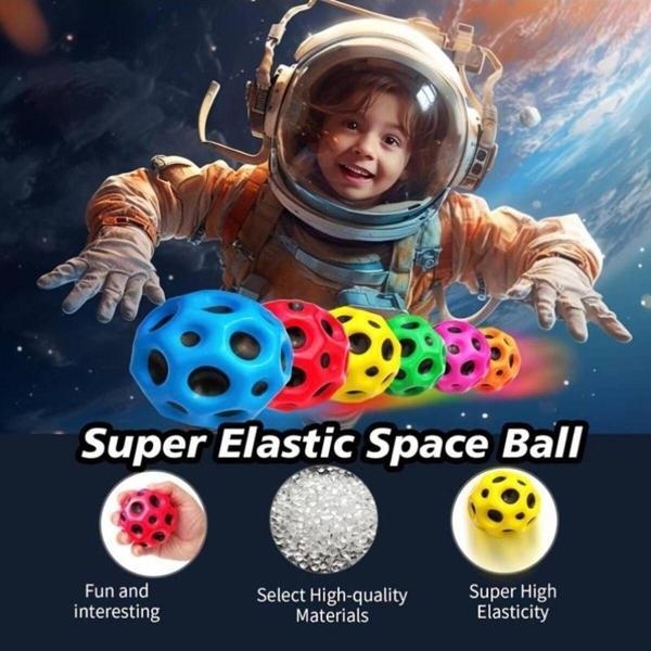 Yükseğe Zıplayan Delikli Bouncer Ball Space Ball Süper Uzay Topu 1 Adet - Image 1