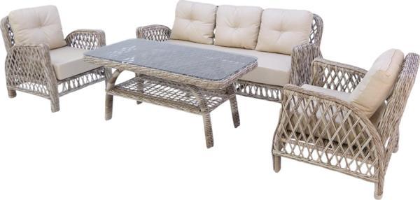 Mira Rattan Bahçe Oturma Grubu | 3+1+1 Sehpalı Bahçe Takımı - Image 1