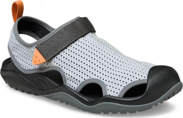 Crocs 211095 Swiftwater Prm1 Mesh Deck Sanda M Gri-Turuncu Erkek Sandalet - Image 1