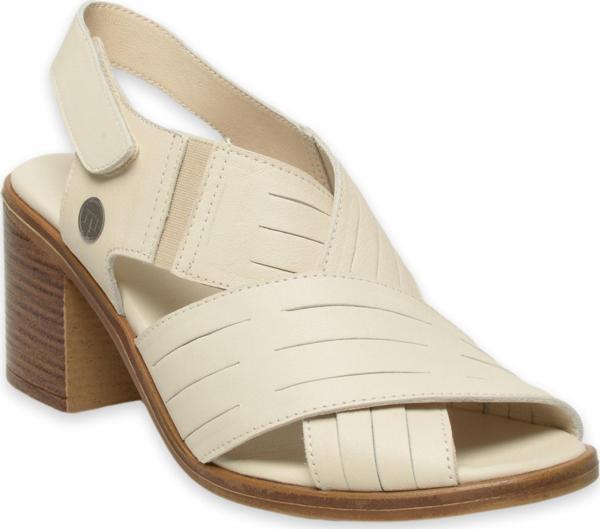 Mammamia D25Ys-2830 Günlük Kalin Topuklu Krem Kadın Sandalet - Image 1