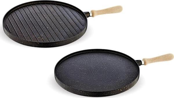 FMS Çift Taraflı Grill Ve Gözleme Tava Siyah - Image 1