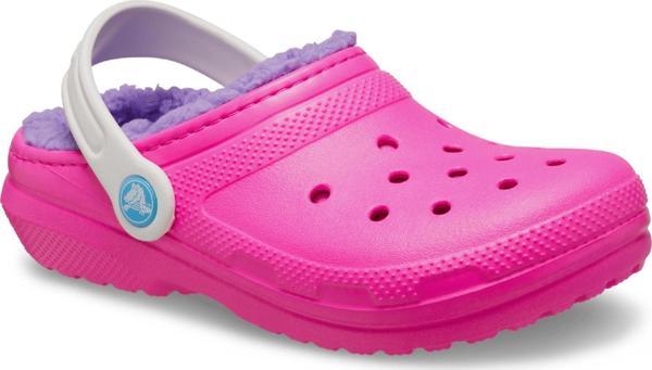 Crocs 207010 Classic Lined Clog K Pembe Çocuk Terlik - Image 1