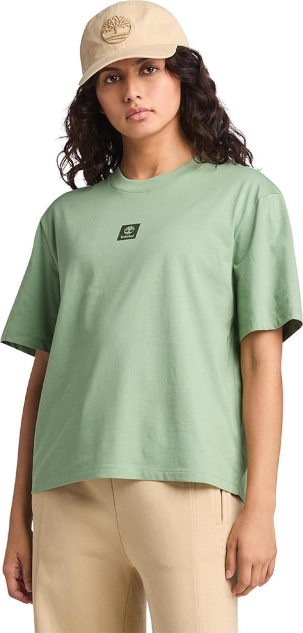 Timberland Tb0A5Rzx Stack Logo -Sleeve Tee Açık Yeşil Kadın T-Shirt - Image 1