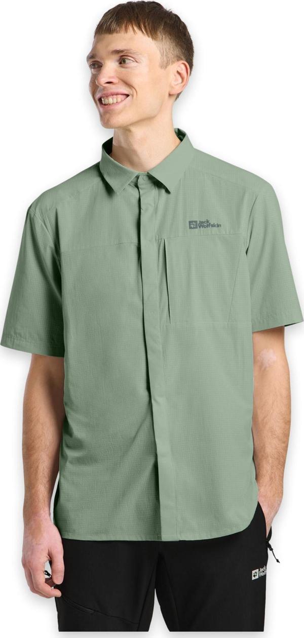 Jack Wolfskin 1404071 Vandra S/S M Gömlek Yeşil Erkek Gömlek - Image 1