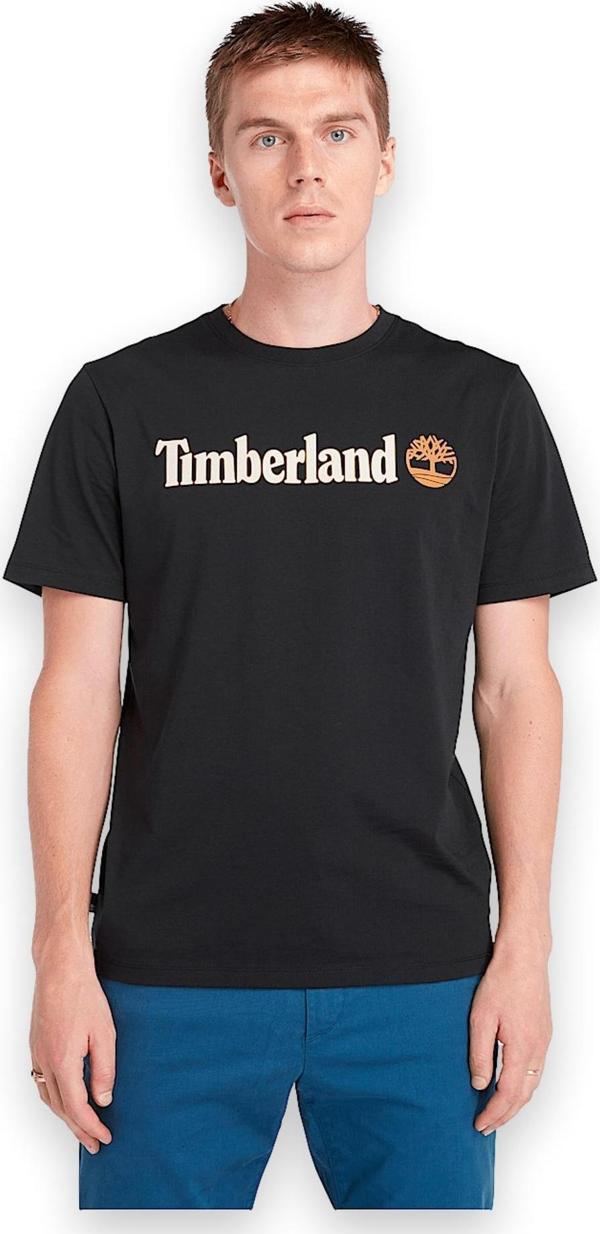 Timberland Tb0A5Upq Linear Logo Sleeve Siyah Erkek T-Shirt - Image 1