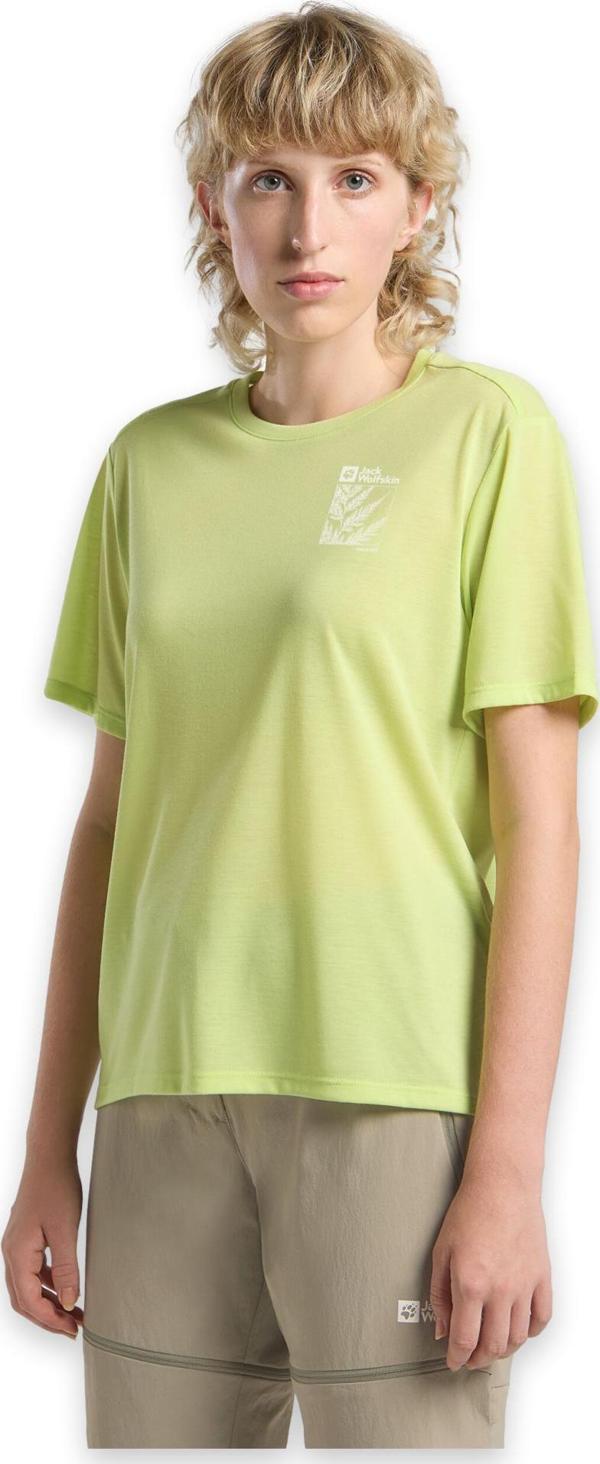 Jack Wolfskin A63953 Vonnan Graphic T W Açık Yeşil Kadın T-Shirt - Image 1