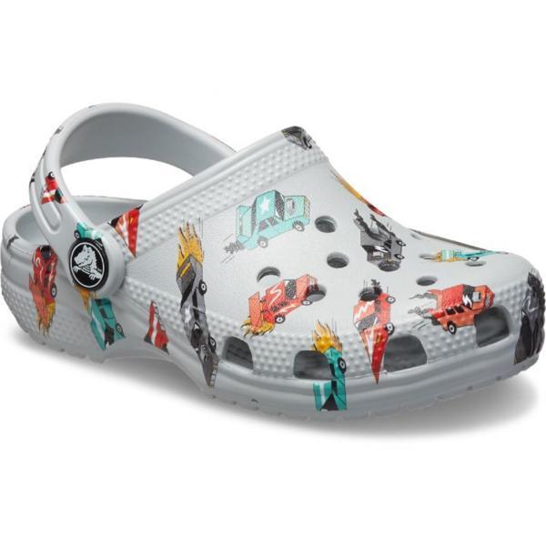 Crocs 210992 Classic Race Cars Graphic Cg T Açık Gri Çocuk Terlik - Image 1