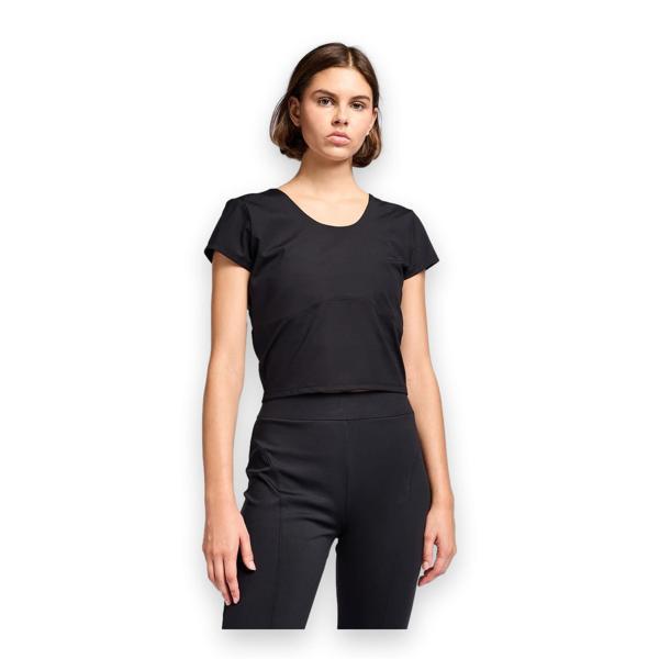 Lescon 25B-2056 Kısa Kol T Siyah Kadın T-Shirt - Image 1