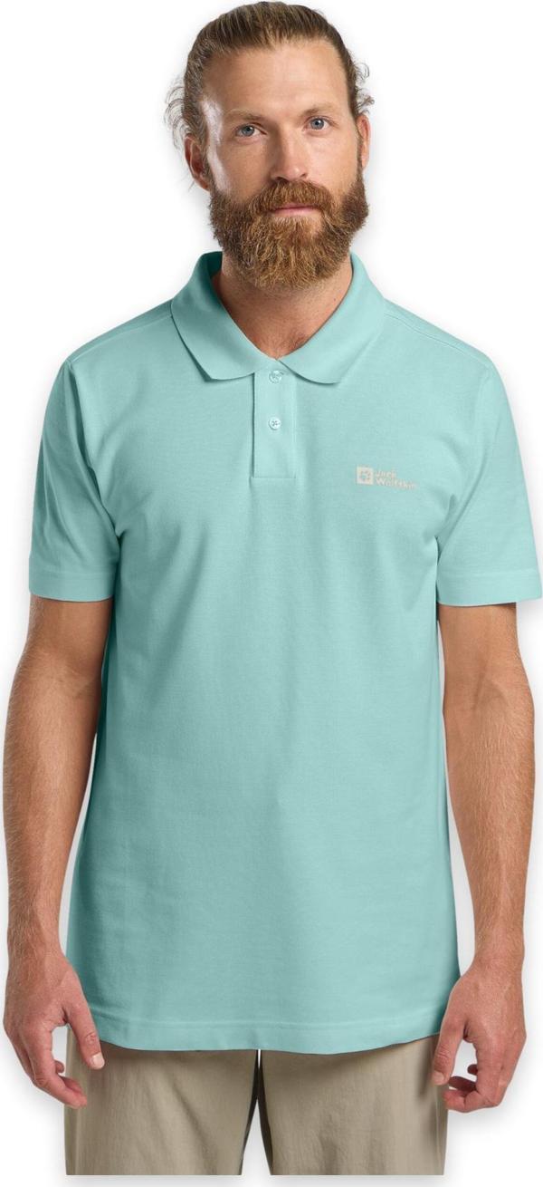 Jack Wolfskin 1809301Tr Essential Polo M Açık Yeşil Erkek T-Shirt - Image 1